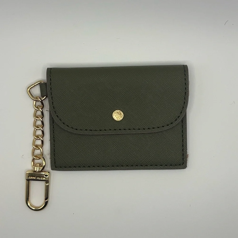 ANNE KLEIN Card Case Wallet Key Chain Holder Money Small Travel Mini